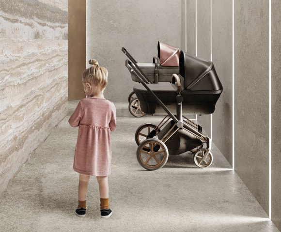 Save your time and energy: leave a pram in a special ground-floor area