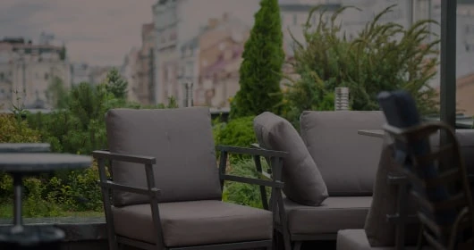 Мебель на террасе Victory Park Residences