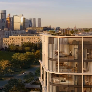 apartments with corner glazing