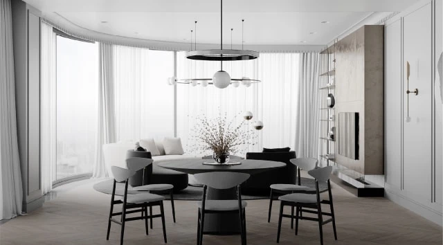 Стильная комната в ЖК Виктори Парк Резиденсез