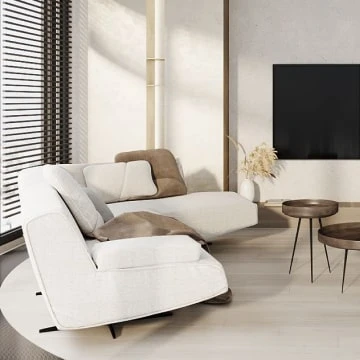 Кровать в комнате ЖК Victory Park Residences