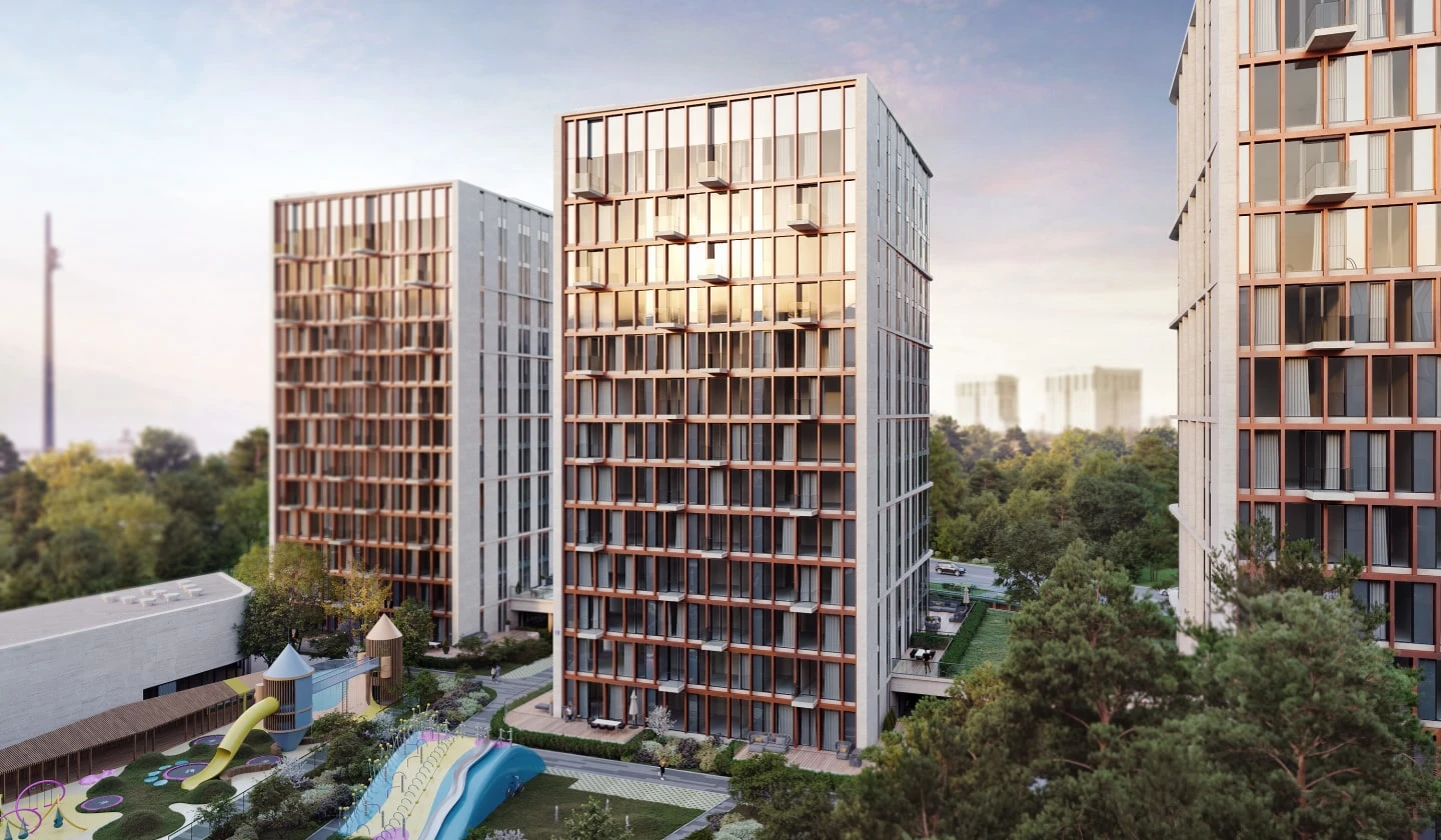 Вид корпуса 2 в ЖК Victory Park Residences