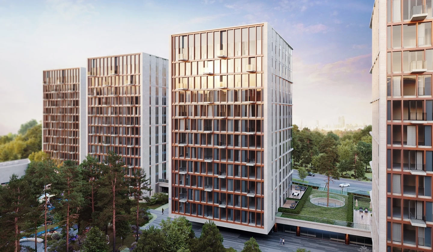 Вид корпуса 3 в ЖК Victory Park Residences