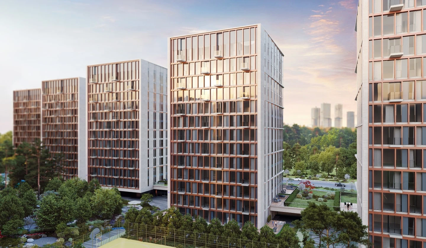 Вид корпуса 4 в ЖК Victory Park Residences