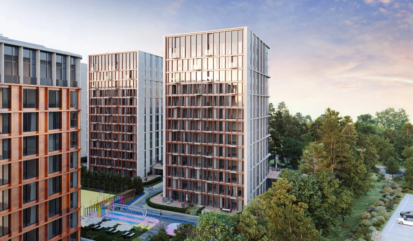 Вид корпуса 5 в ЖК Victory Park Residences