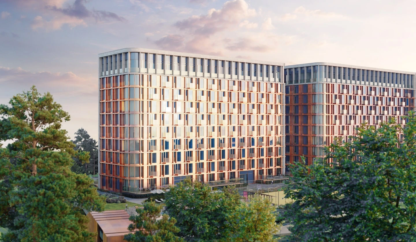 Вид корпуса 6 в ЖК Victory Park Residences