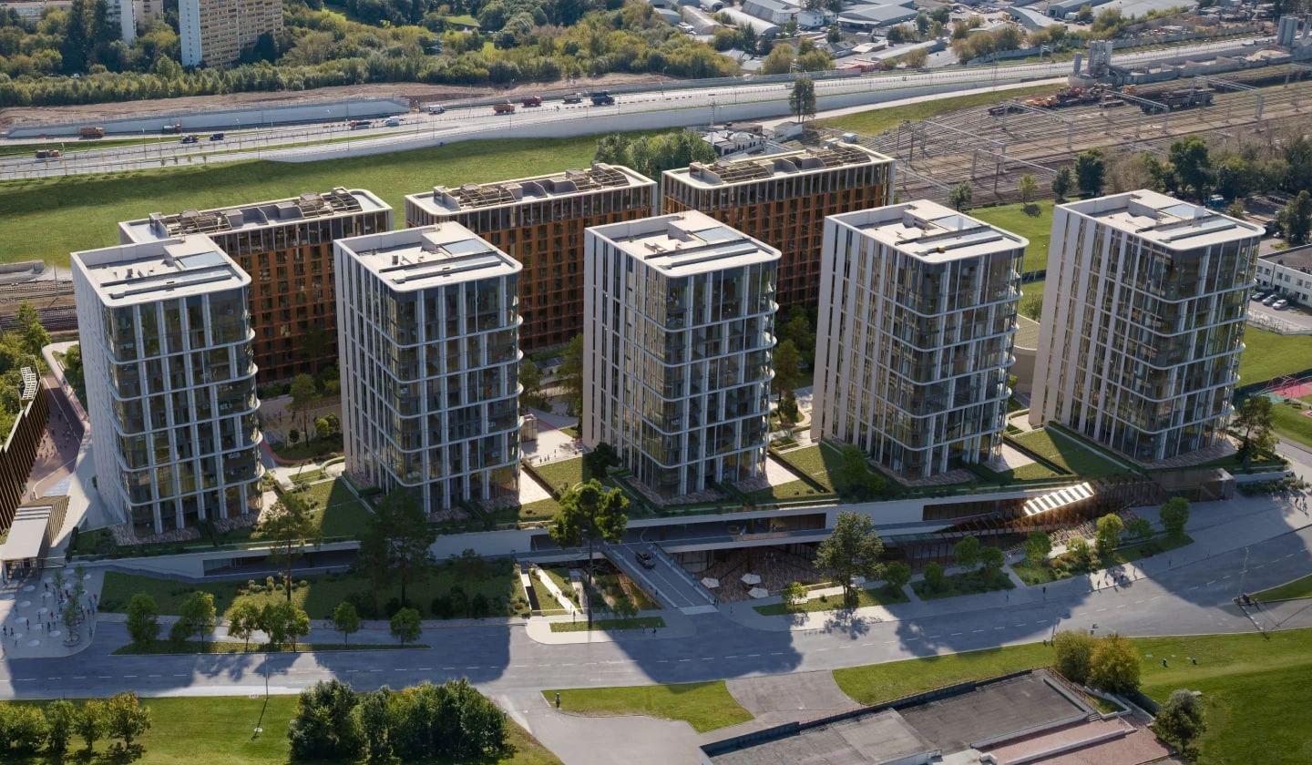 8 камерных жилых корпусов Victory Park Residences