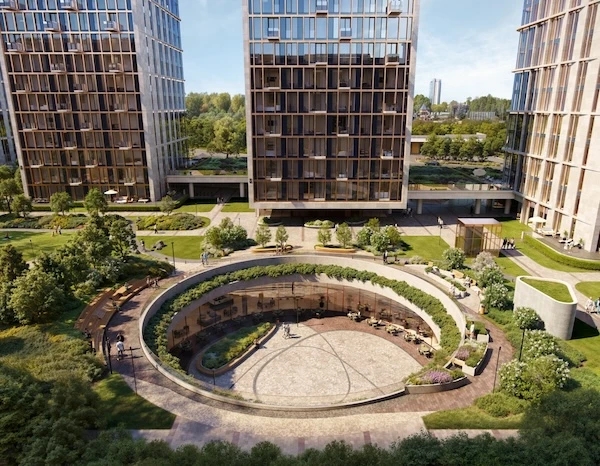 Зона барбекю в ЖК Victory Park Residences